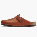 Birkenstock Boston Horween Embossed Natural Leather Ginger Brown