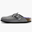 Birkenstock Boston Shearling Birko-Flor Glitter polvere d'argento