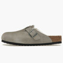 Birkenstock Boston Shearling Suede Stone Coin