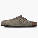 Birkenstock Boston Soft Footbed Suede Taupe (narrow Fit)