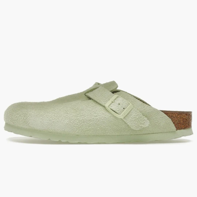 Birkenstock Boston Suede Faded Lime