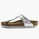 Birkenstock Gizeh Softbed Metallic Silver (Women's)