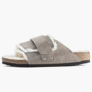 Birkenstock Kyoto Shearling Suede Stone Coin