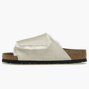 Birkenstock Solana Shearling Slide Stussy Bone