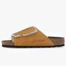 Birkenstock Solana Shearling Slide Stussy Caramel