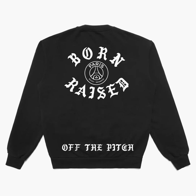 Born X Raized X PSG OFF the Pitch Crewneck Black