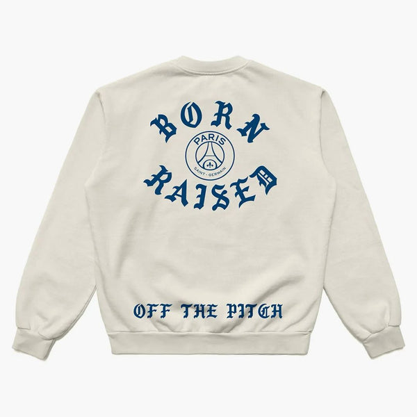 Born X Raized X PSG Off The Pitch Crewneck Cream
