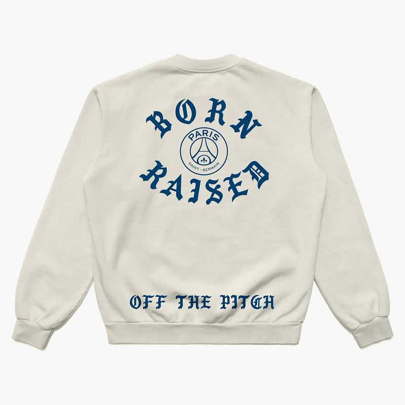 Born X Raized X PSG Off The Pitch Crewneck Cream