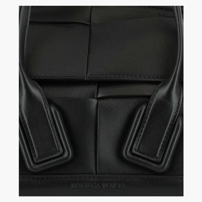 Bottega Veneta Arco 33 Mini Grainy Leather Top Handle Black/Silver