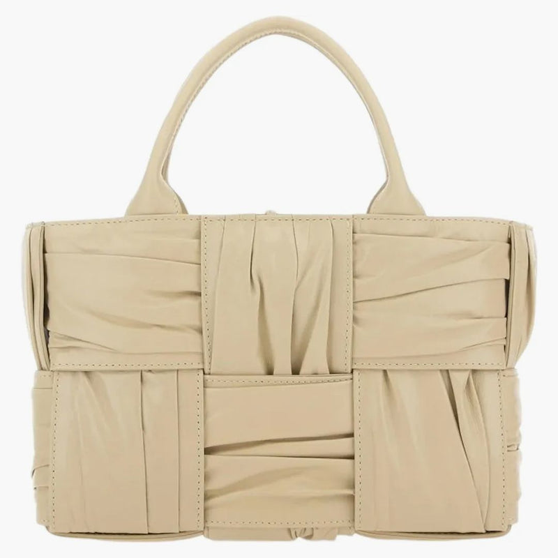 Bottega Veneta Arco Dead Bag Mini Foulard Intrecciato Porridge
