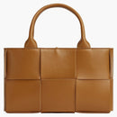 Bottega Veneta Arco Dead Bag Mini Intreccio Camel
