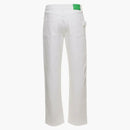 Bottega Veneta Back Logo Patch Denim Jeans White