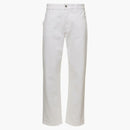 Bottega Veneta Back Logo Patch Denim Jeans White