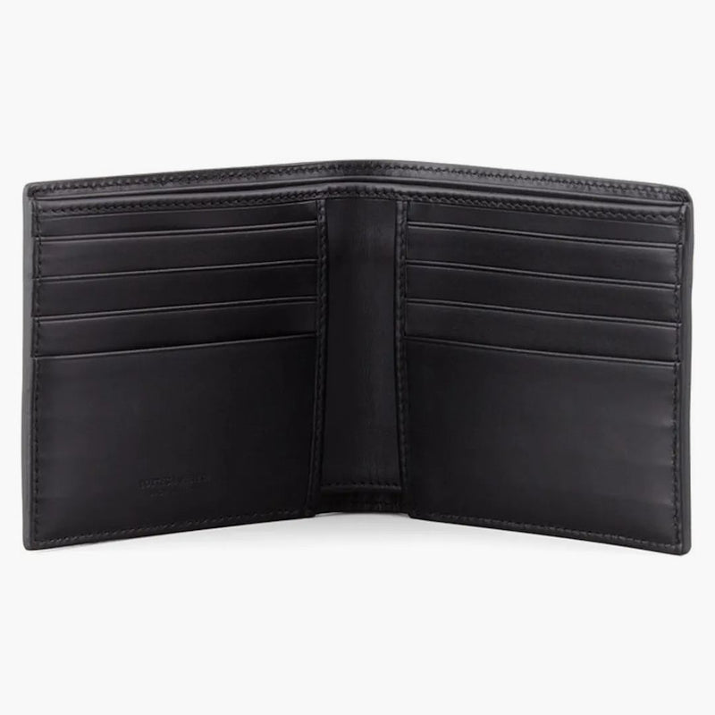 Bottega Veneta Basic Bifold Wallet Woven Navy