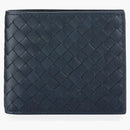 Bottega Veneta Basic Bifold Wallet Woven Navy