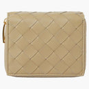 Bottega Veneta Bi-Fold Intrecciato Wallet Taupe