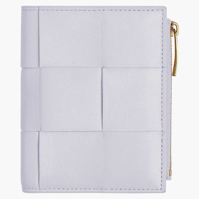 Bottega Veneta Bi-fold Zip Wallet Intreccio Mirth Washed