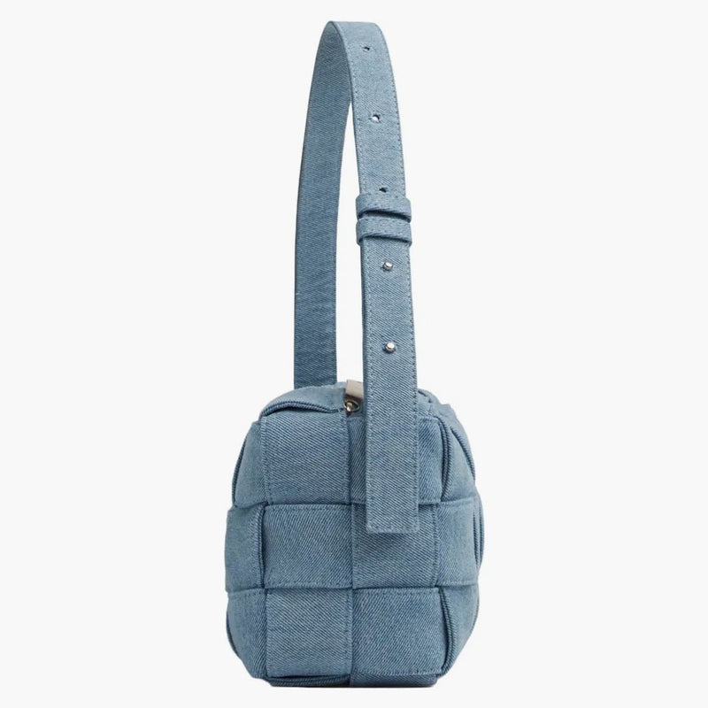 Bottega Veneta Brick Cassette Shoulder Bag Indigo Washed