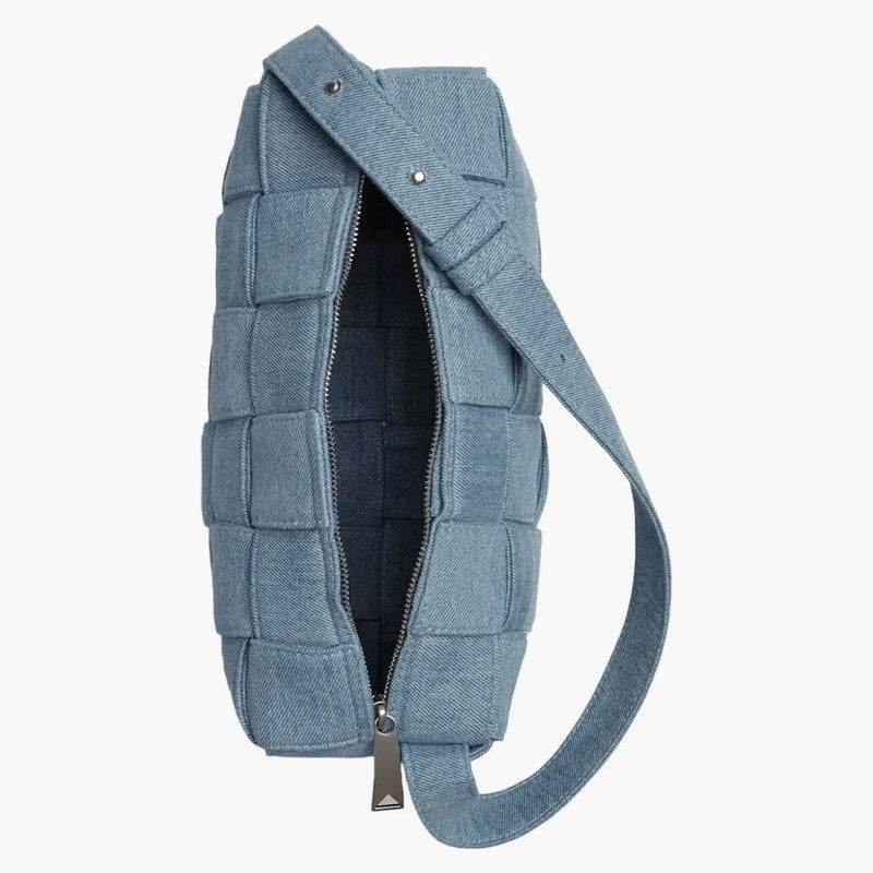 Bottega Veneta Brick Cassette Shoulder Bag Indigo Washed