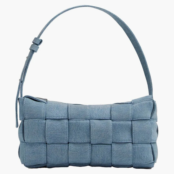 Bottega Veneta Brick Cassette Shoulder Bag Indigo Washed