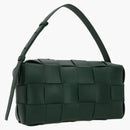 Bottega Veneta Brick Cassette Shoulder Bag Maxi Intrecciato Raintree