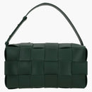 Bottega Veneta Brick Cassette Shoulder Bag Maxi Intrecciato Raintree