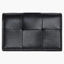 Bottega Veneta Business Card Case Intreccio Black