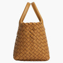 Bottega Veneta Cabat Intreccio Bolsa Dead Mini Caramelo