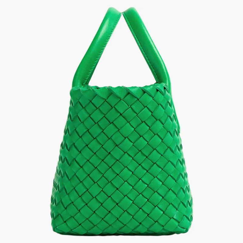 Bottega Veneta Cabat Intreccio Tote Bag Mini Parakeet