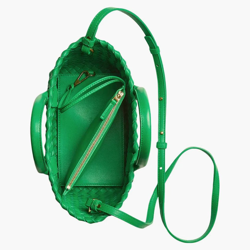 Bottega Veneta Cabat Intreccio Tote Bag Mini Parakeet