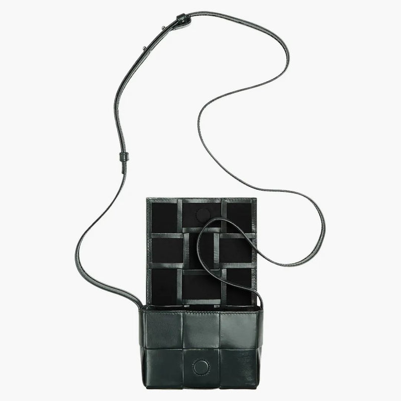 Bottega Veneta Candy Cassette Crossbody Bag Mini Intreccio Inkwell