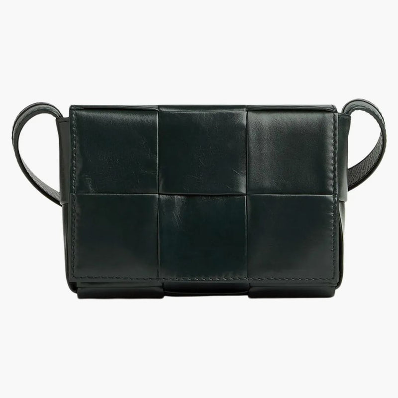 Bottega Veneta Candy Cassette Crossbody Bag Mini Intreccio Inkwell