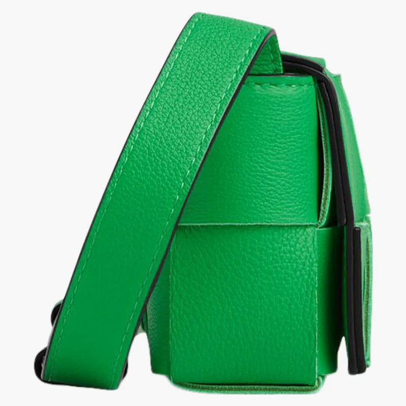Bottega Veneta Candy Cassette Crossbody Bag Mini Intreccio Parakeet/Black