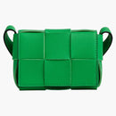 Bottega Veneta Candy Cassette Crossbody Bag Mini Intreccio Parakeet/Black