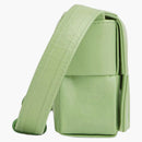Bottega Veneta Candy Cassette Crossbody Bag Mini Intreccio Pistachio