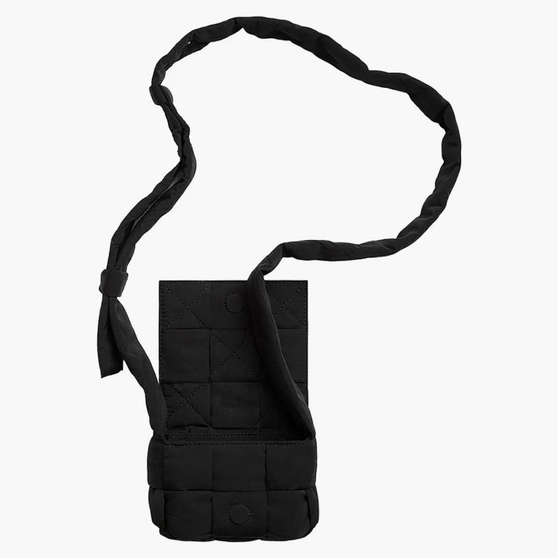 Bottega Veneta Candy Padded Tech Cassette Crossbody Bag Mini Black