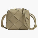 Bottega Veneta Cassette Camera Bag Mini Intreccio Taupe