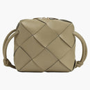 Bottega Veneta Cassette Camera Bag Mini Intreccio Taupe