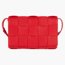 Bottega Veneta Cassette Crossbody Bag Intreccio Redstone