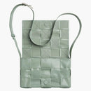 Bottega Veneta Cassette Crossbody Bag Medium Intreccio Sage Green