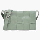 Bottega Veneta Cassette Crossbody Bag Medium Intreccio Sage Green