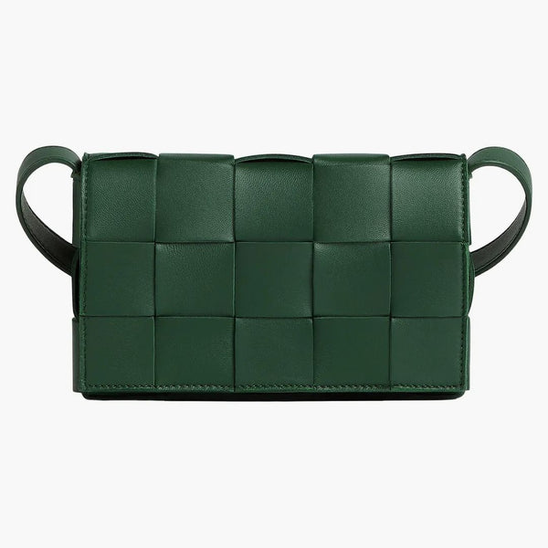 Bottega Veneta Cassette Crossbody Bag Small Intreccio Raintree