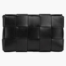 Bottega Veneta Cassette Intreccio Crossbody Bag Black/Parakeet