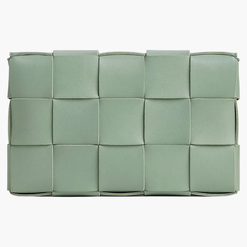 Bottega Veneta Cassette Intreccio Crossbody Bag New Sauge