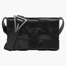 Bottega Veneta Cassette Intreccio Crossbody Bag Small Black
