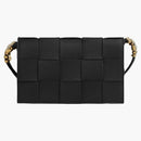Bottega Veneta Cassette Intreccio Grained Leather Black