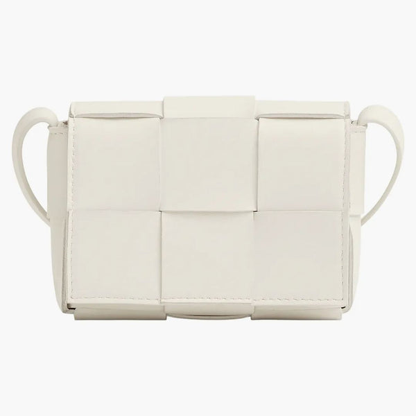 Bottega Veneta Cassette Mini Intreccio White