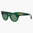 Bottega Veneta Cat Eye-Frame Acetate Sunglasses Green/Green (BV1004S-30007851-005)