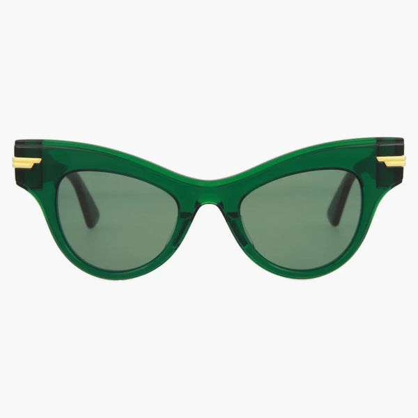 Bottega Veneta Cat Eye-Frame Acetate Solglasögon Green/Green (BV1004S-30007851-005)
