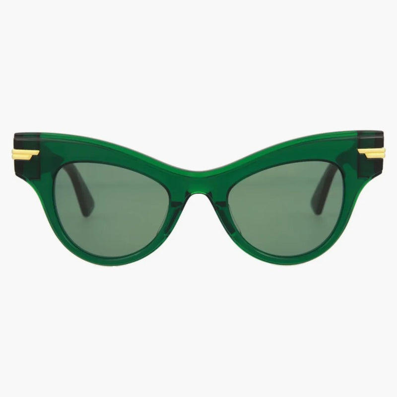 Bottega Veneta Cat Eye-Frame Acetate Solglasögon Green/Green (BV1004S-30007851-005)